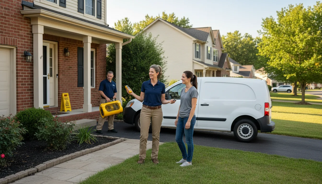 Residential water damage restoration in Lena, IL